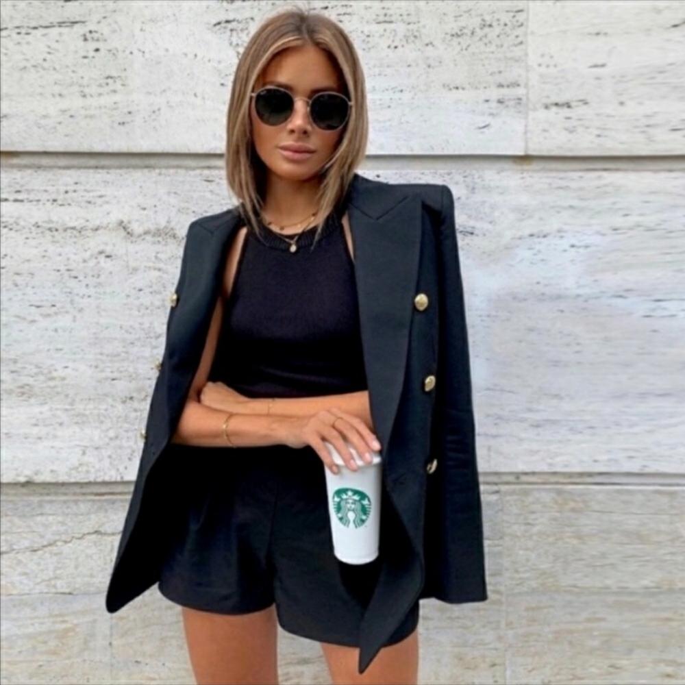 Zara tailored double breasted blazer